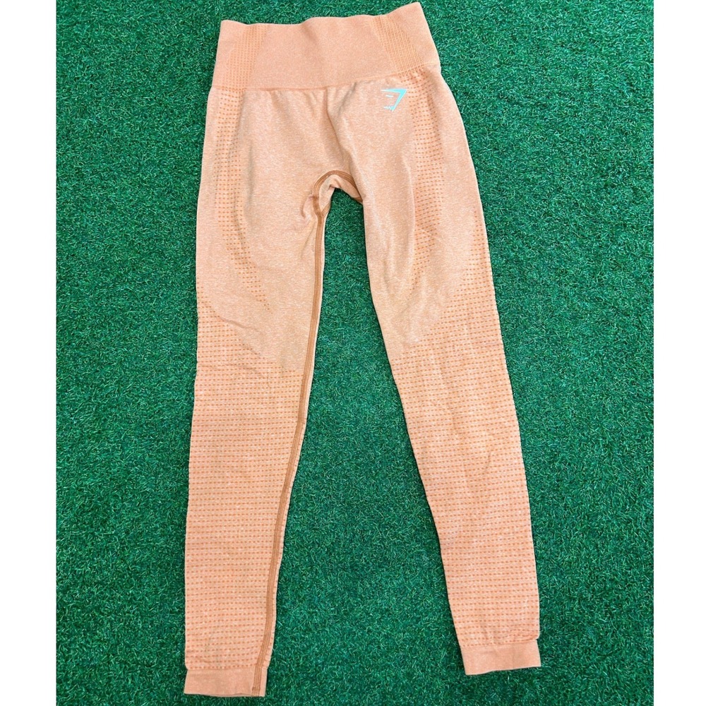 Gymshark Energy+ Seamless Leggings Peach Orange Marl High Waisted Small S
